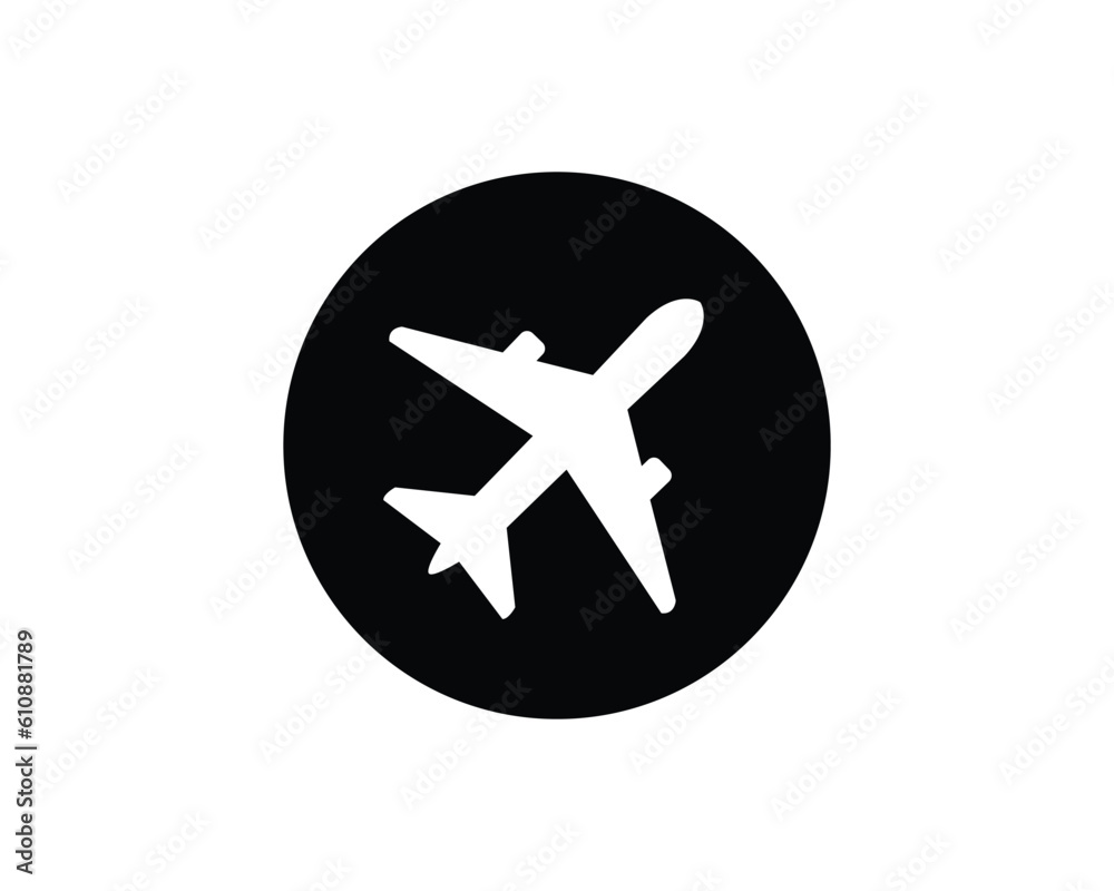 airplane flat vector icon for apps and websites airplane flat vector icon for apps and websites