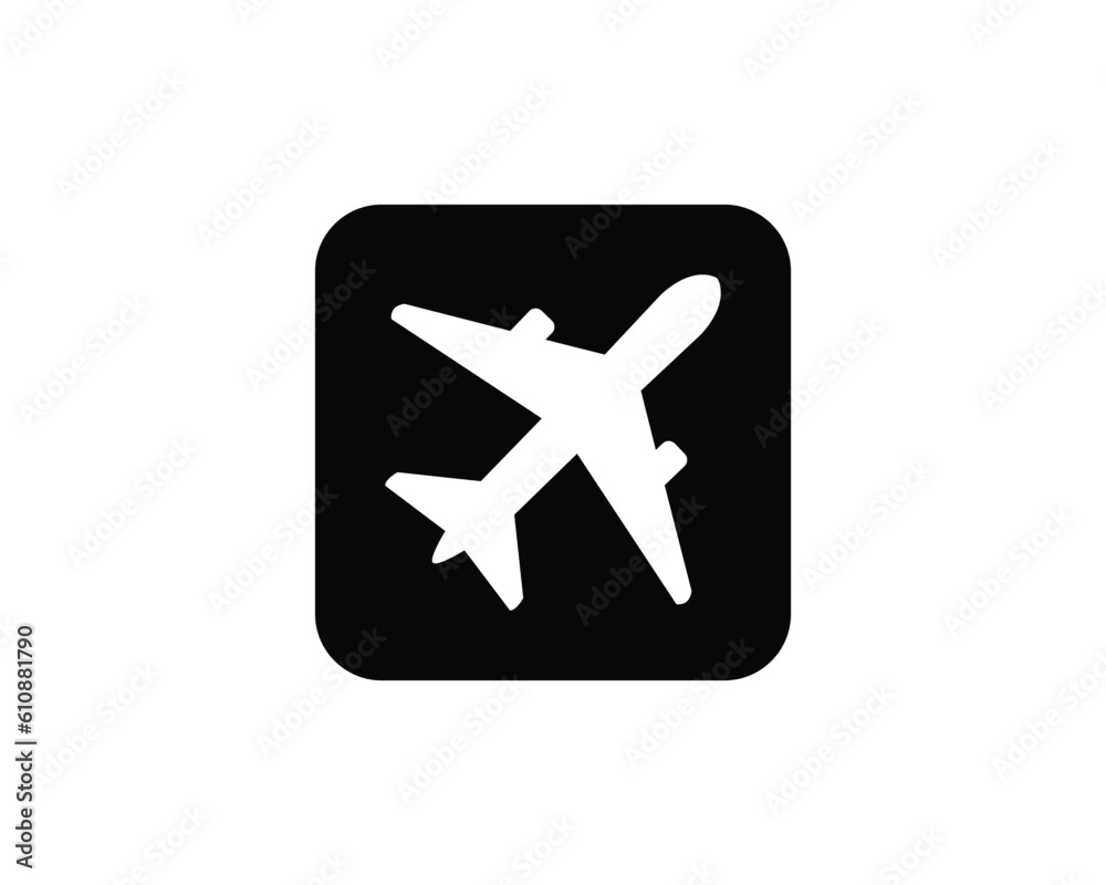 airplane flat vector icon for apps and websites airplane flat vector icon for apps and websites