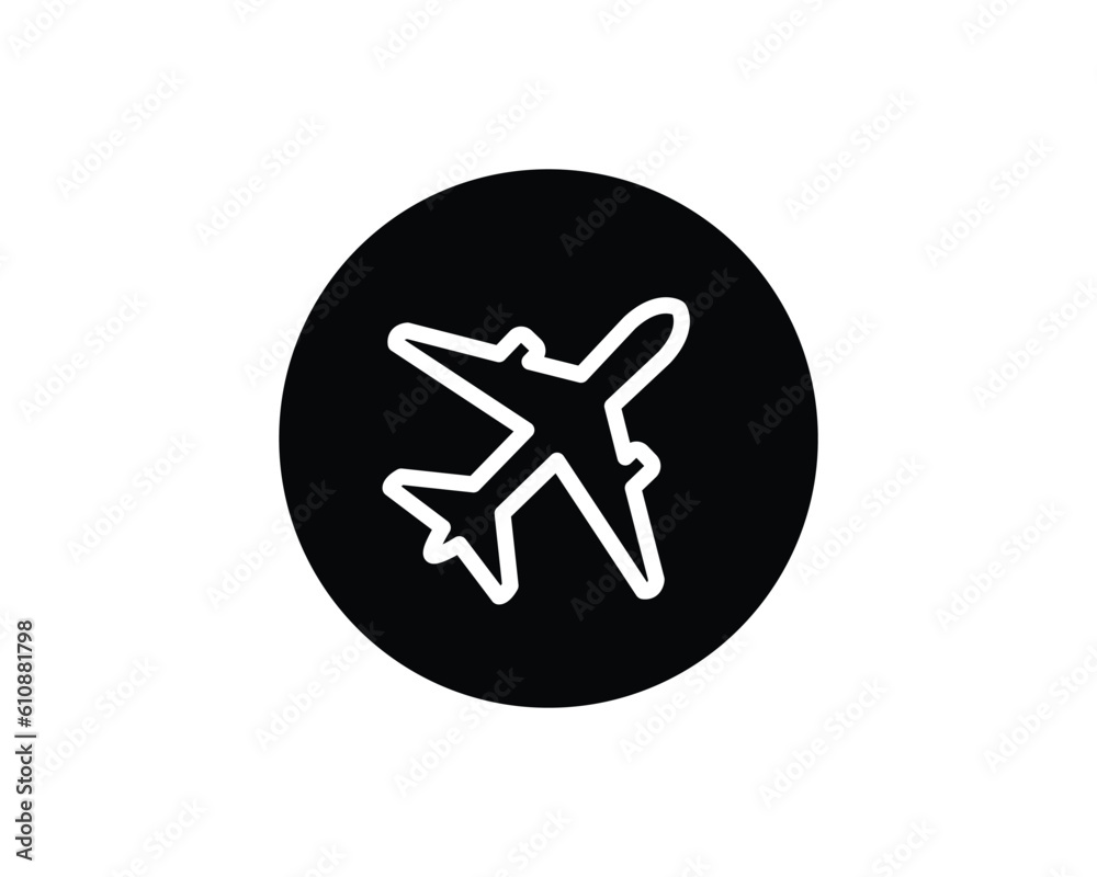 airplane flat vector icon for apps and websites airplane flat vector icon for apps and websites