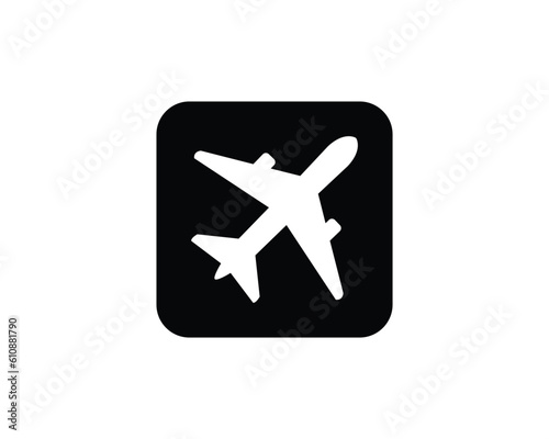 airplane flat vector icon for apps and websites
