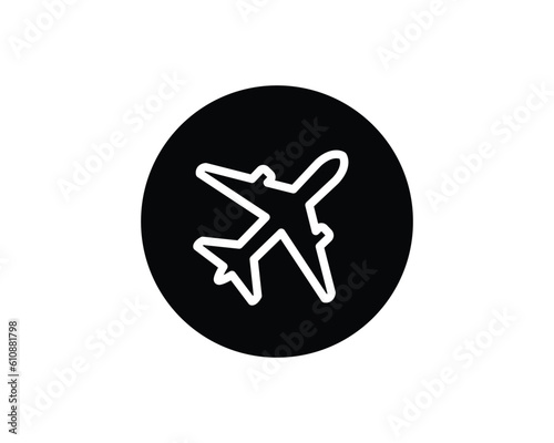 airplane flat vector icon for apps and websites