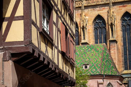 Architecture alsacienne typique de la ville de Colmar