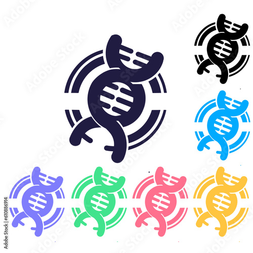 Gene icon illustration isolated on transparent background