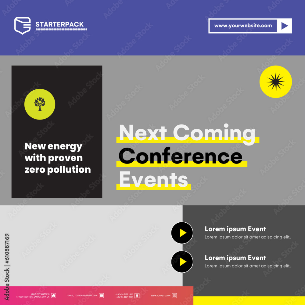 Next Coming Conference Events A4 Flyer Templates