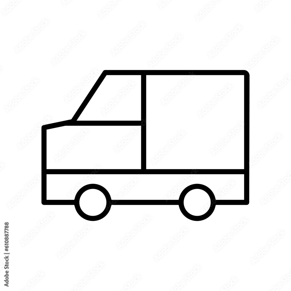 Truck vector icon. Lorry illustration sign. Autotruck symbol or logo.