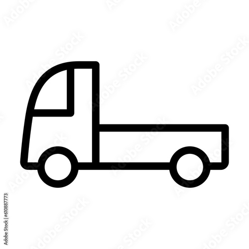 Truck vector icon. Lorry illustration sign. Autotruck symbol or logo.
