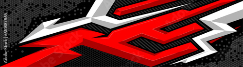 Abstract Car decal design vector. Graphic abstract stripe racing background kit designs for wrap vehicle, race car, rally, adventure and livery