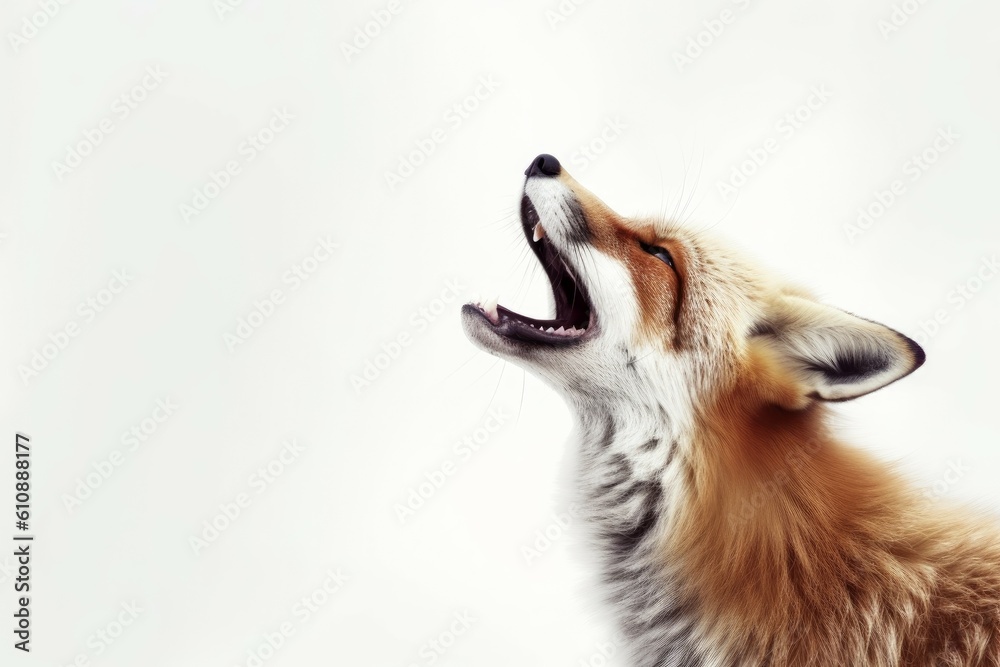 Fox screaming mammal. Generate Ai