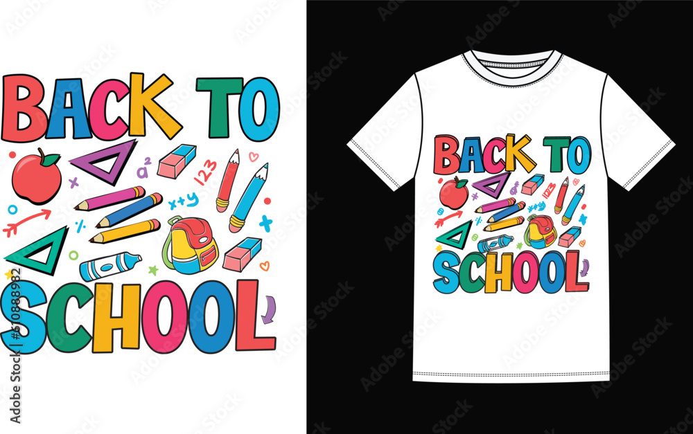 Back to school, typography Quotes Vintage t-shirt design vector. T