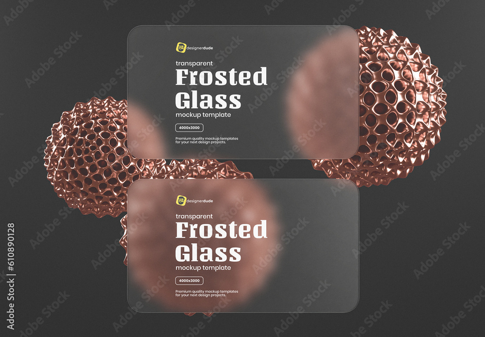 Frosted Glass Screen UI Mockup Stock Template Adobe Stock
