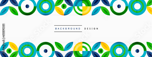 Colorful circles abstract background. Hi-tech design for wallpaper, banner, background, landing page, wall art, invitation, prints, posters