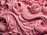Pink frosting texture background close-up Generative AI