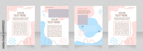 Insurance service promotion blank brochure layout design. Managing risks. Vertical poster template set with empty copy space for text. Premade corporate reports collection. Editable flyer paper pages