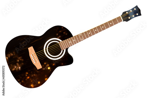 object image guitar isolated white background