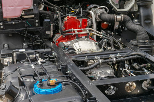 Wallpaper Mural Truck car gearbox inside under the hood chassis clean. View on chassis frame equipment. Car back parts details devices. New truck chassis frame. Truck MOT maintenance repair. Torontodigital.ca