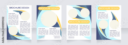 Private school for secondary education promo blank brochure layout design. Vertical poster template set with empty copy space for text. Premade corporate reports collection. Editable flyer paper pages