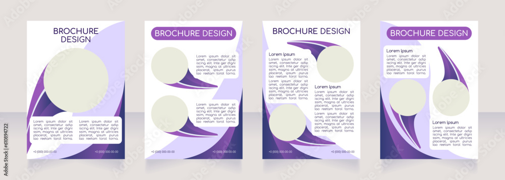 Program interface design trends blank brochure layout design. Vertical poster template set with empty copy space for text. Premade corporate reports collection. Editable flyer paper pages