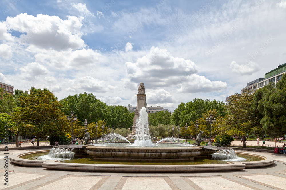 Fountain of the birth of the water in Madrid