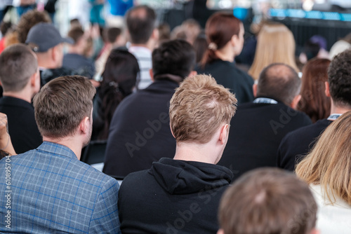 Group of people discussing business strategy in conference room