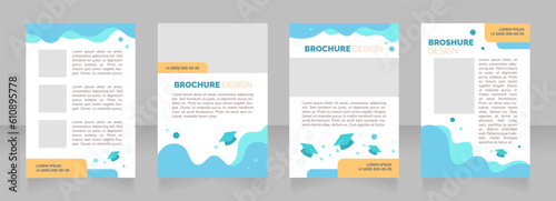 Undergraduate program for university blank brochure layout design. Vertical poster template set with empty copy space for text. Premade corporate reports collection. Editable flyer paper pages