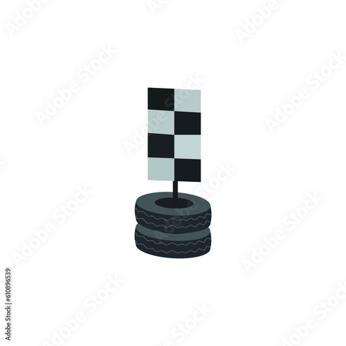 racing flag, black and white start flag