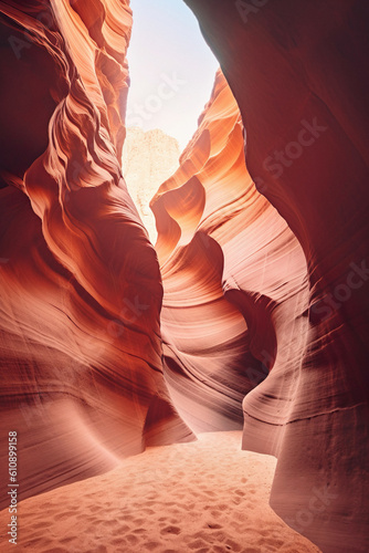 Illustration of spectacular view on a canyon