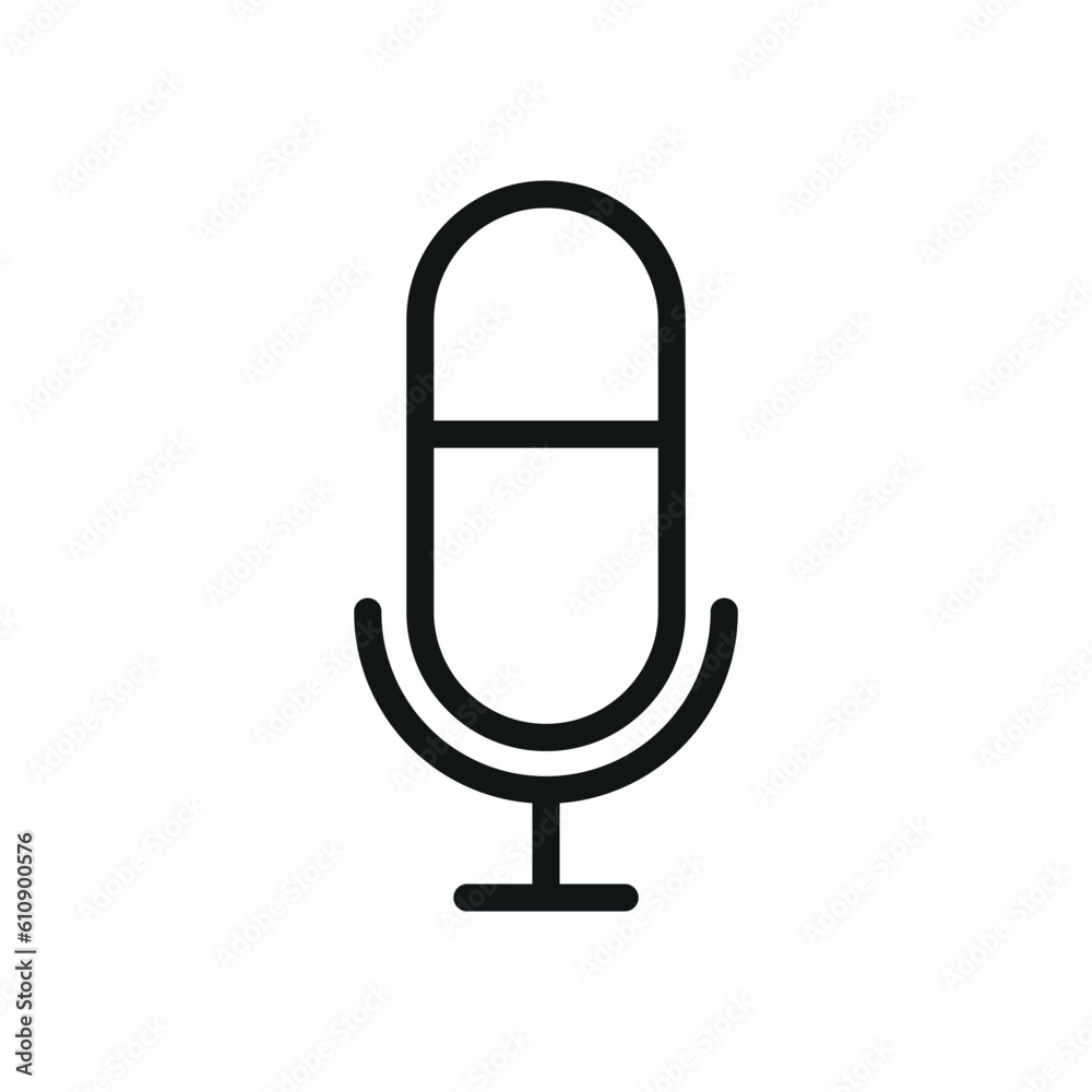 microphone sign symbol vector glyph icon