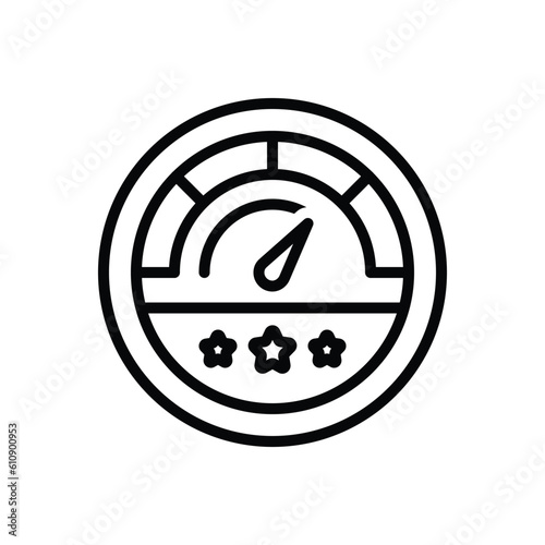 Black line icon for moderate 