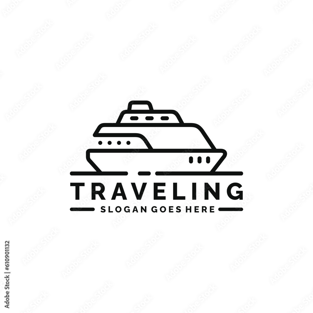 Ship logo design vector illustration