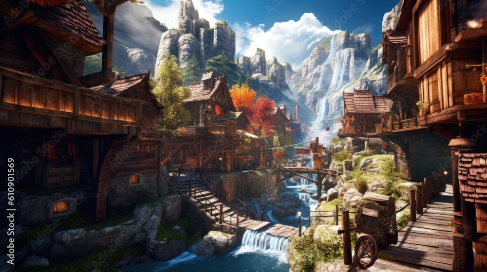 Obraz premium Beautiful Game Environment Art