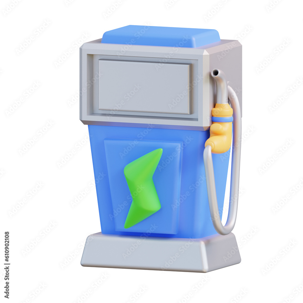 3d illustration electric car fueling station 3d illustration electric car fueling station