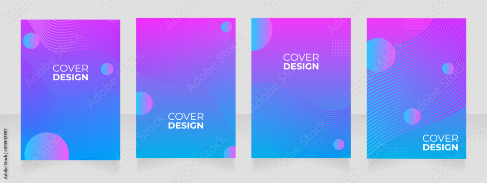 Marketing company promotional blank brochure layout design. Vertical poster template set with empty copy space for text. Premade corporate reports collection. Editable flyer paper pages