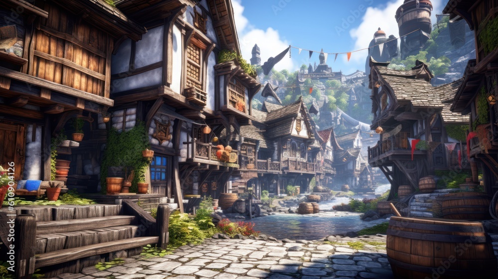 Fototapeta premium Beautiful Game Environment Art