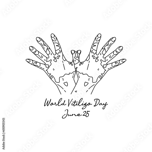 line art of world vitiligo day good for world vitiligo day celebrate. line art. illustration. photo