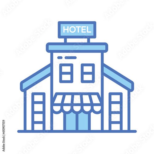 Beautifully designed icon of hotel, modern style vector of hotel building customizable and easy to use