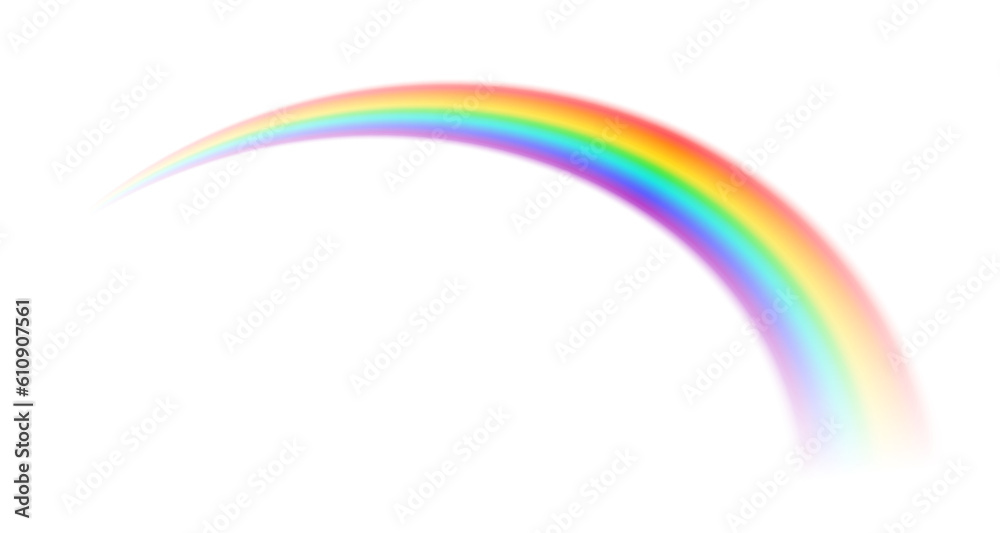 Translucent blurred rainbow arc perspective isolated PNG - obrazy, fototapety, plakaty 