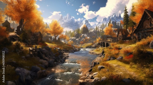 Obraz na płótnie MMORPG Game Art Environment