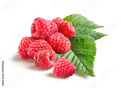 freshraspberry isolated on white background