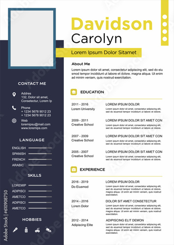 professional curriculum vitae template vector
