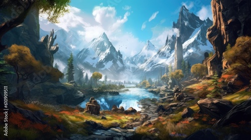MMORPG Game Art Environment 