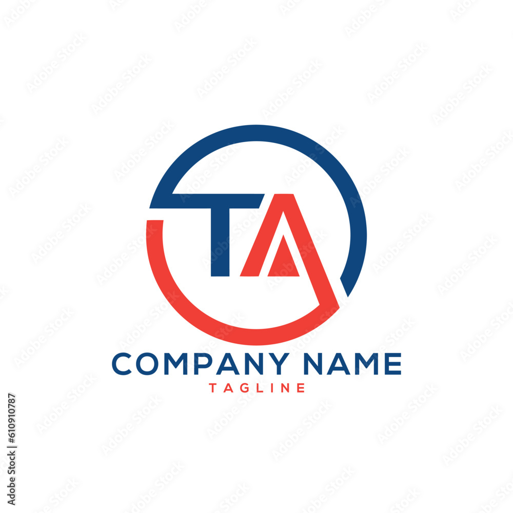 ta typography logo design alphabet Stock-Vektorgrafik | Adobe Stock