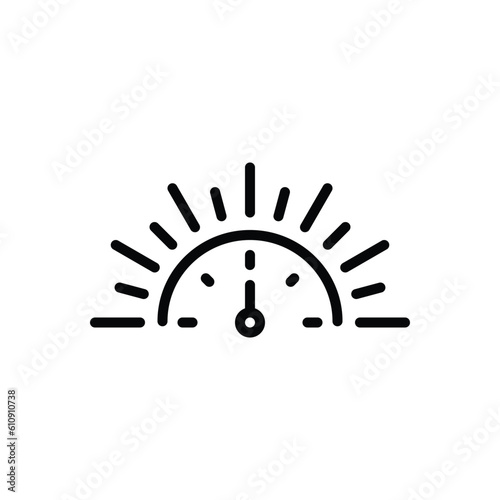 Black line icon for noon 