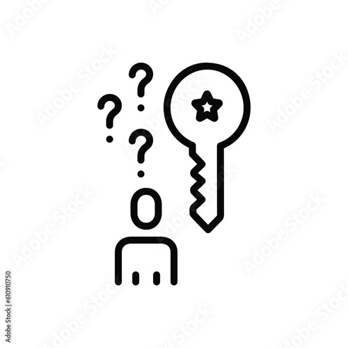 Black line icon for possibilities 