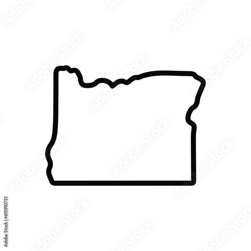 Black line icon for oregon 