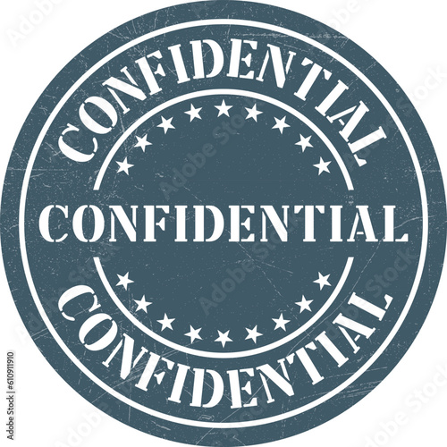 Top Secret Stamp, Confidential Badge, Top Secret Vector, Confidential Stamp, Vector Illustration With Grunge Texture