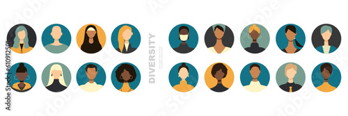 People icons set. Modern design.