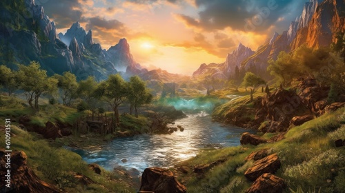 MMORPG Game Art Environment 