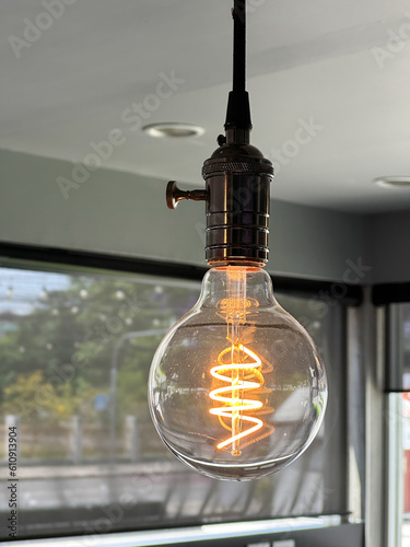 Close up of luxury round light bulbs