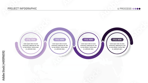 Infographic design element and number 4 options.