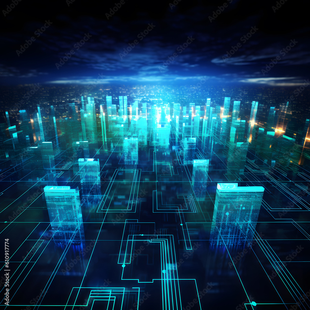 Digital technology development background. AI Generated. Digital technology development background. AI Generated.